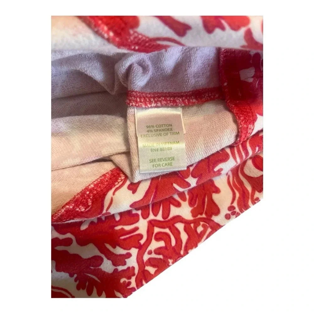 Lilly Pulitzer Long Sleeve Cotton/Spandex Top Pink Print Size S - Picture 9 of 11